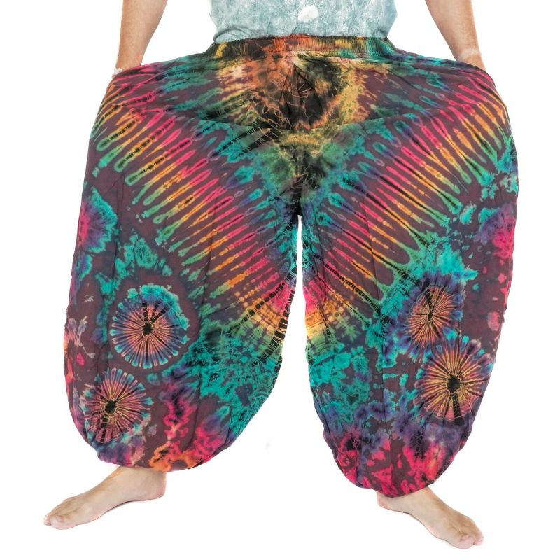 Large pantalon ballon, pantalon bouffant, pantalon batik rayonne