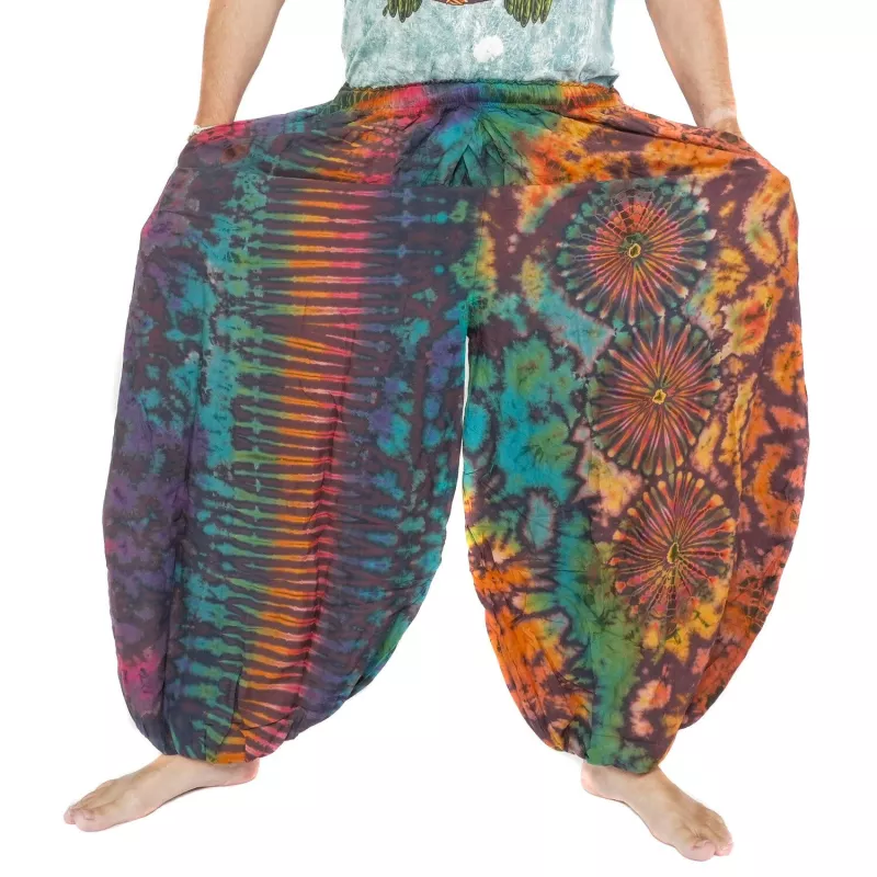 Haremshose Batik aus Rayon - Handgefärbt & Unisex | One Size