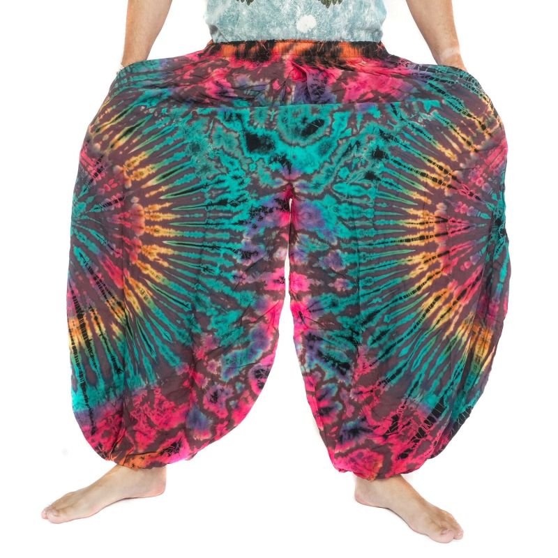 Wide balloon pants, bloomers, batik pants rayon