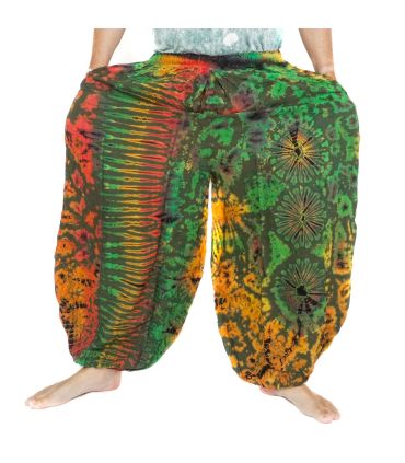 Large pantalon ballon, pantalon bouffant, pantalon batik rayonne