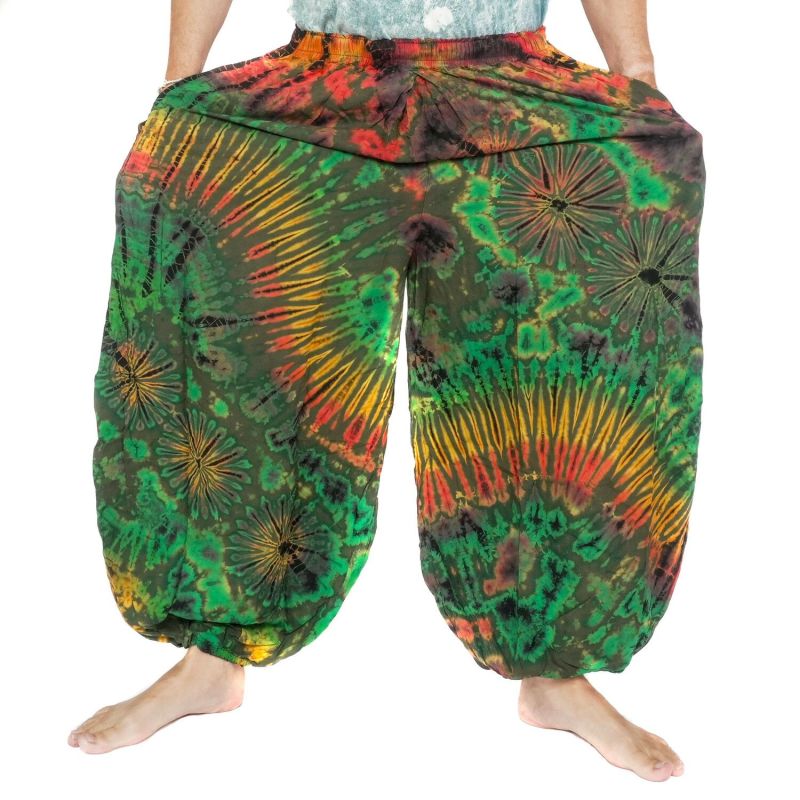 Large pantalon ballon, pantalon bouffant, pantalon batik rayonne