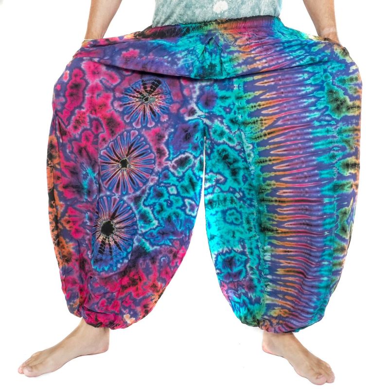 Large pantalon ballon, pantalon bouffant, pantalon batik rayonne