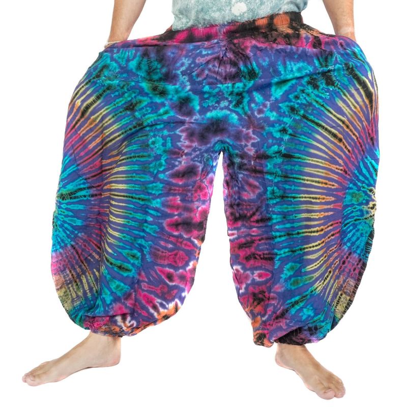 Large pantalon ballon, pantalon bouffant, pantalon batik rayonne