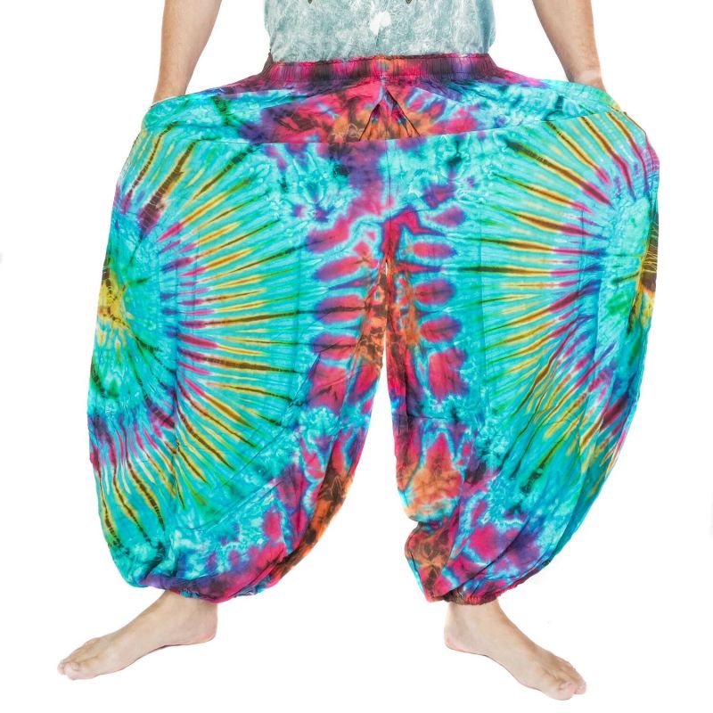 Weite Ballonhose, Pumphose, Batikhose Rayon
