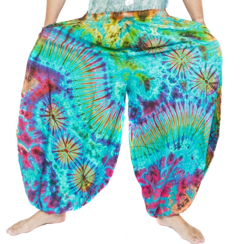 Large pantalon ballon, pantalon bouffant, pantalon batik rayonne