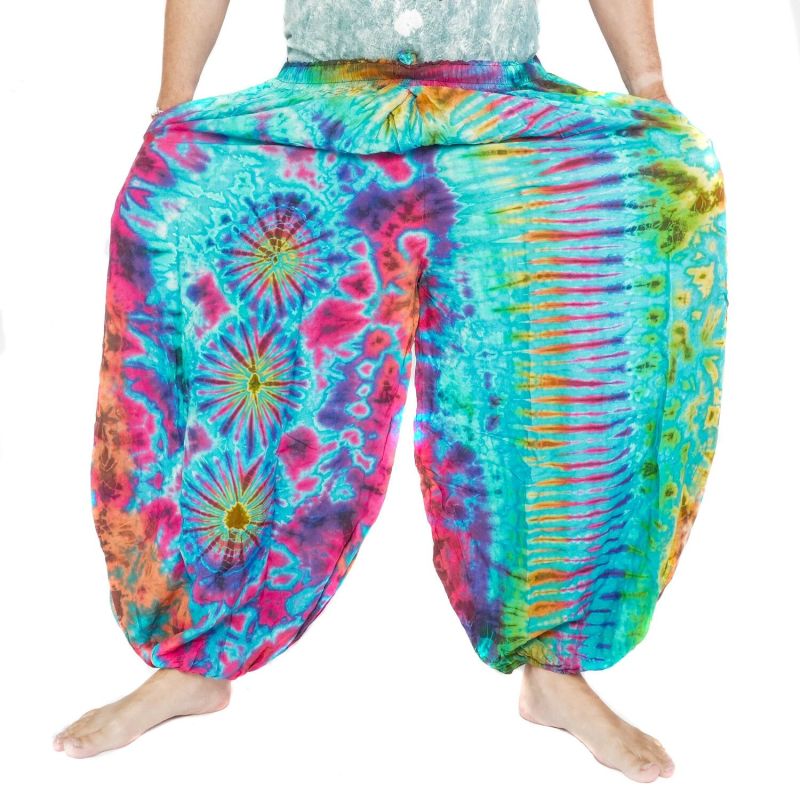 Weite Ballonhose, Pumphose, Batikhose Rayon