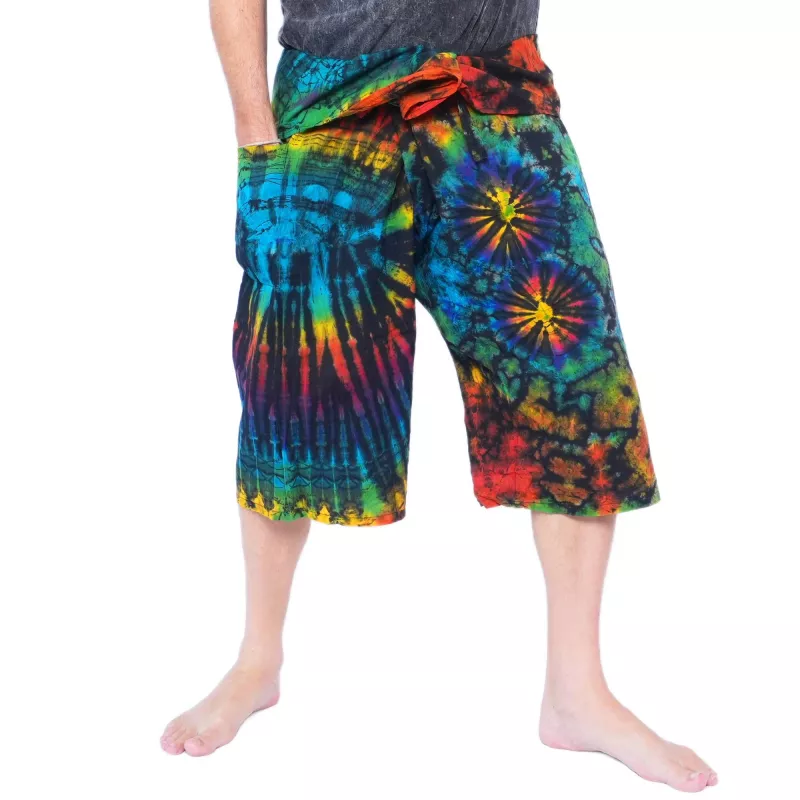 Pantalon 3/4 en coton batik