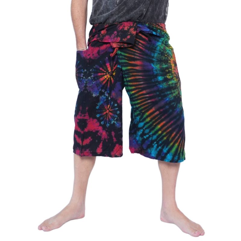 Pantalon 3/4 de pêcheur thaïlandais en coton batik