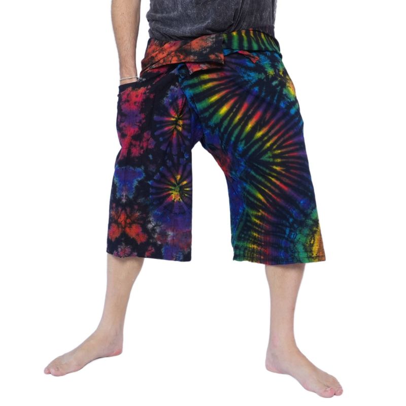 Pantalon 3/4 de pêcheur thaïlandais en coton batik