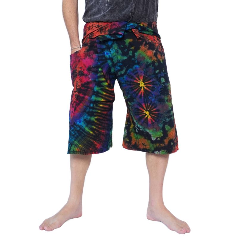 Pantalon 3/4 de pêcheur thaïlandais en coton batik