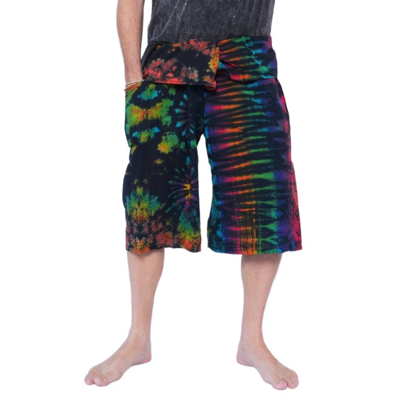 Pantalon 3/4 de pêcheur thaïlandais en coton batik