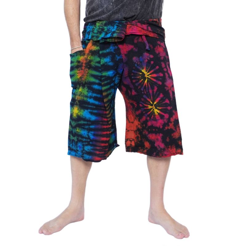 Pantalon 3/4 de pêcheur thaïlandais en coton batik