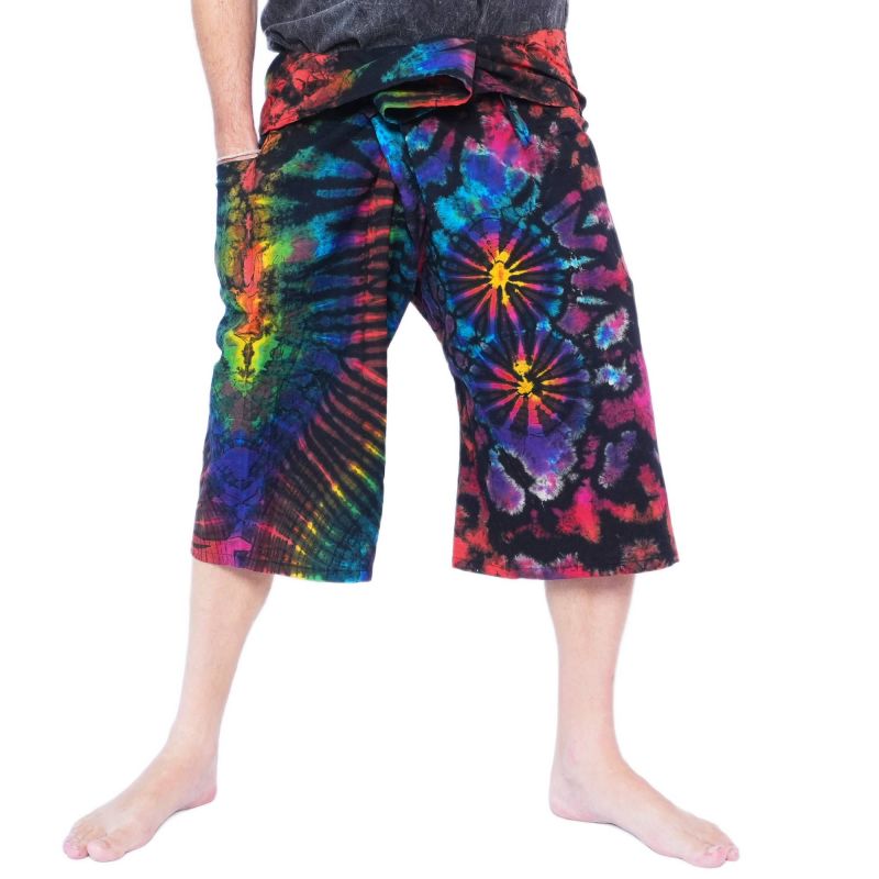 Pantalon 3/4 de pêcheur thaïlandais en coton batik