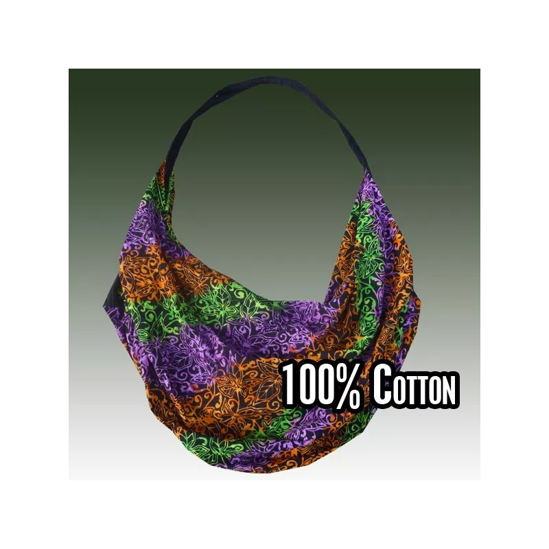 Lightweight cotton shoulder bag, batik