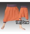 Pantalon 3/4 - Pisett orange avec 2 poches à pot