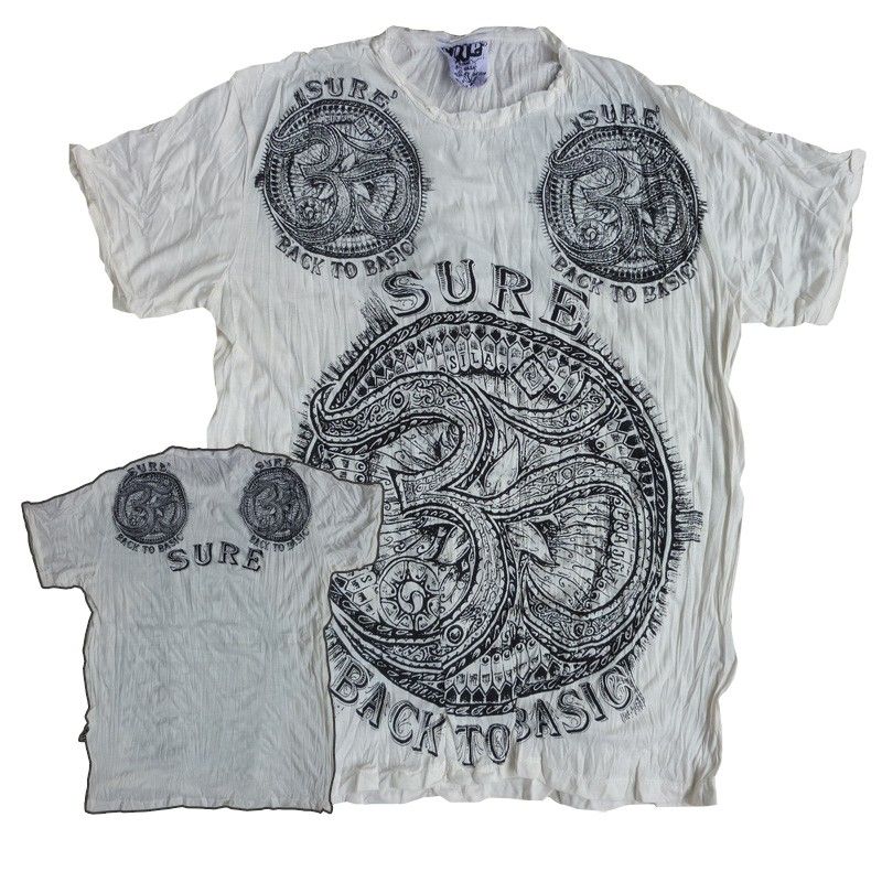Sure Pure Concept - T-Shirt Back To Basic Om - blanc Taille L