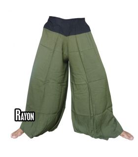 Pantalones de samurái Rayon oliva