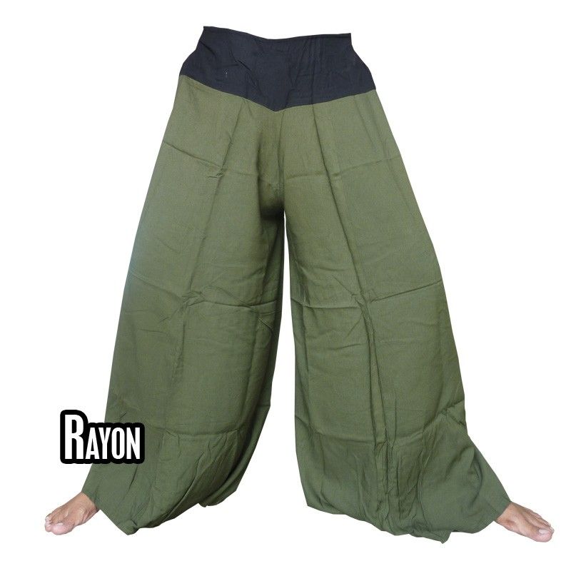Pantalones de samurái Rayon oliva