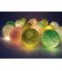 Light chain made of cotton balls, green mix