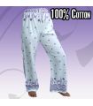 Hippie pants to tie up printed with flower patterns