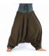 harem pants - dark brown