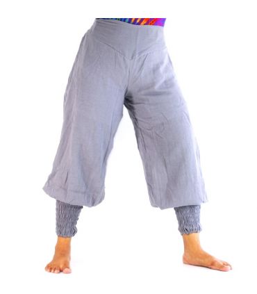 Harem pants - cotton - grey
