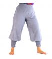 Pantalones de harén - algodón - gris