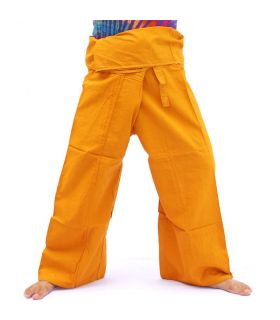 Pantalones de pescador tailandés - algodón amarillo