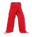 Pantalones de pescador tailandés - rojo - algodón