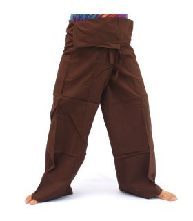 Thai fisherman pants - dark brown - cotton