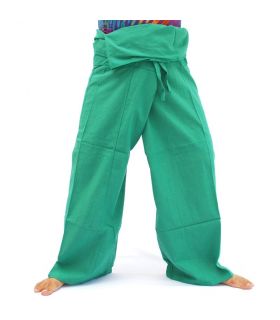pantalones pescador tailandés - algodón Grasgrün-