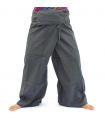 Pantalones de pescador tailandeses - antracita/gris - algodón