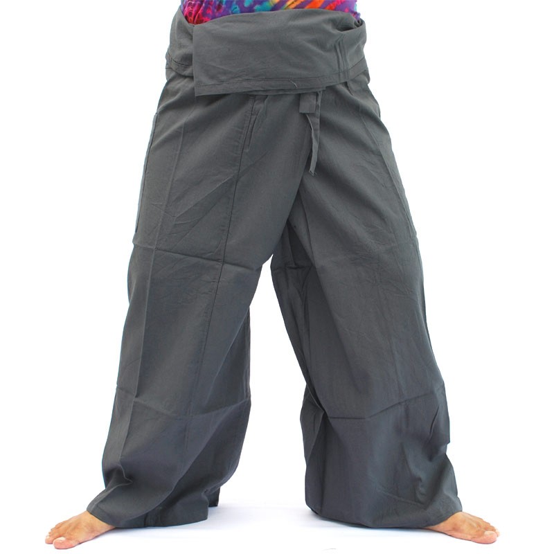 Thai Fisherman trousers - anthracite / gray - cotton CT24