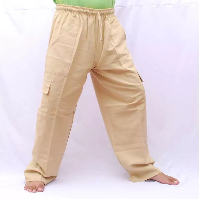 Gang Ghaeng Thiao pantalon décontracté en coton - couleur coton naturel