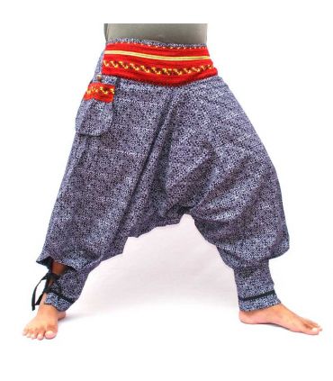 Hmong Hilltribe Cotton Trousers made in Northern Thailand SKTM03