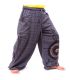 Pantalón tailandés hippie para atar diseño espiral de algodón grueso