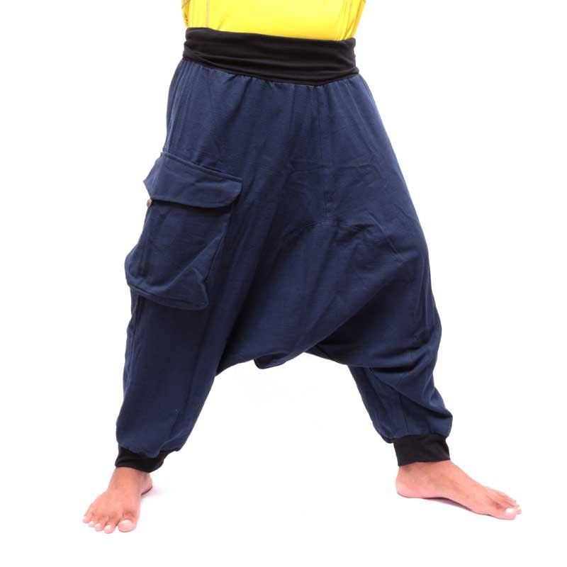 Pantalones Harem con un gran bolsillo lateral