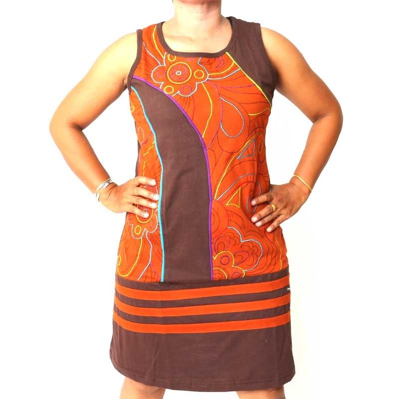 Nepal skirt with decorative stitching