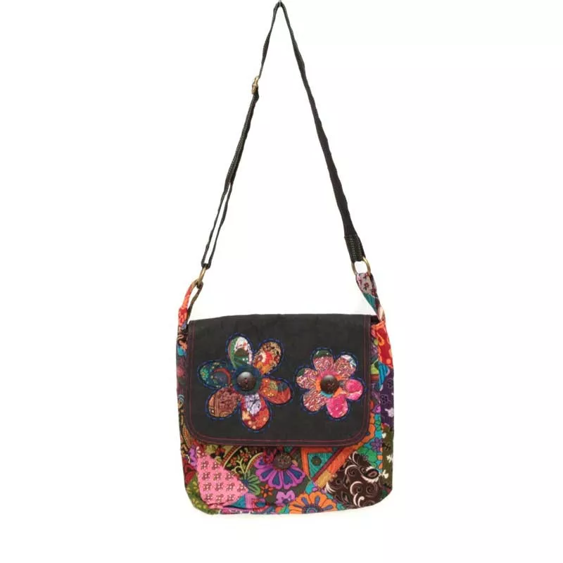 Patchwork neck bag
