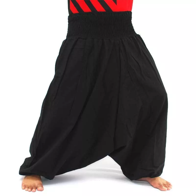 Sarouel en coton noir