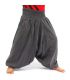 Pantalon Aladdin yoga en coton gris