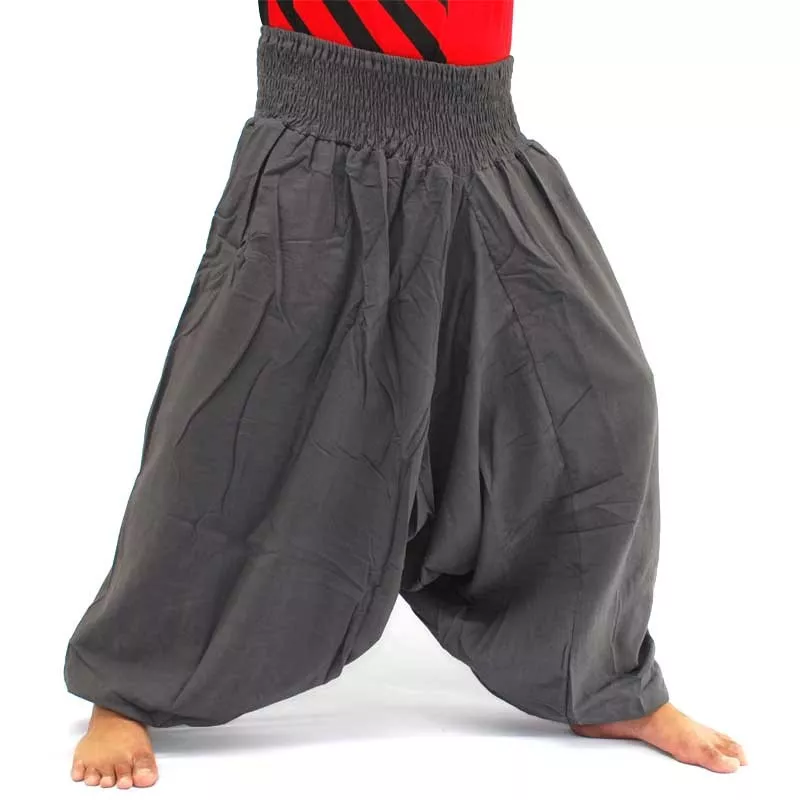 Sarouel Yoga coton gris