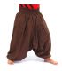 Pantalones de harén Yoga algodón marrón