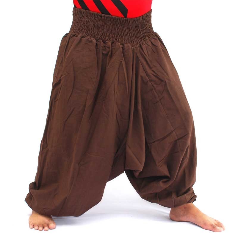 Harem pants cotton brown TCML5