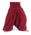 Harem pants Yoga cotton bordeaux