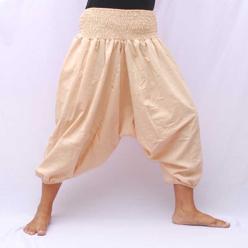 3 5 Baggy  Pants  of cotton cream  TCM13