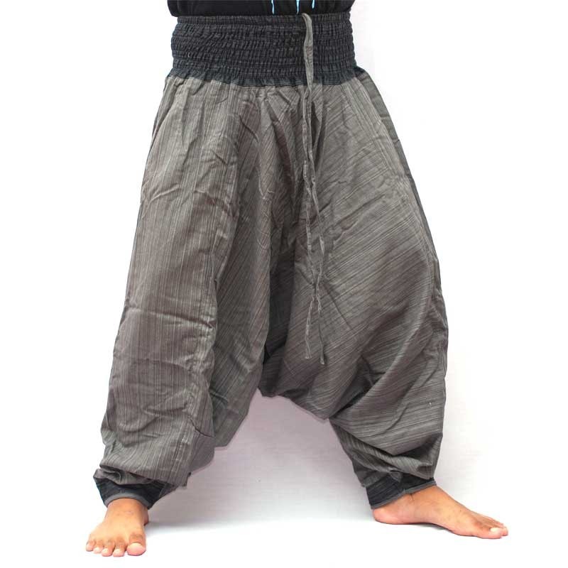 Aladdin Pants Afghani Trousers Cotton - gray ARDT6
