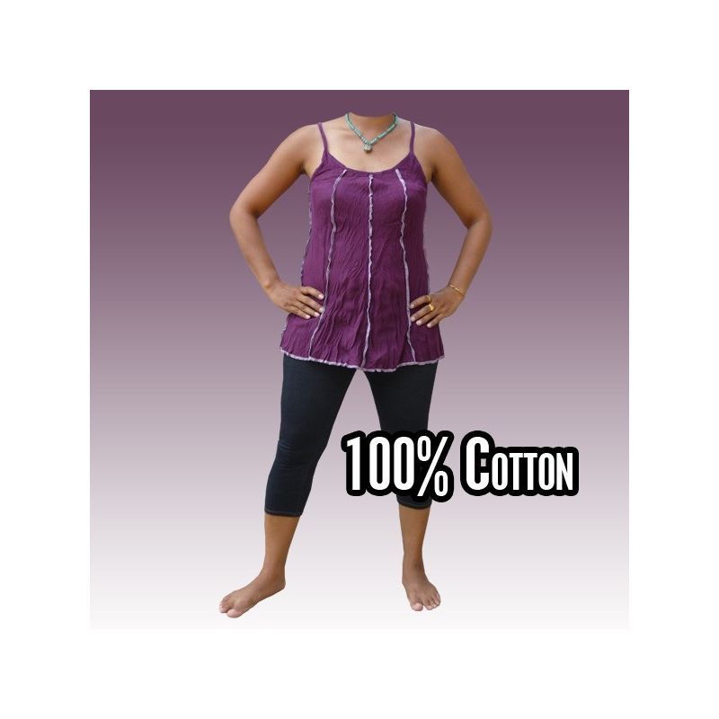 Chemise en coton pour femmes, magenta taille M-L